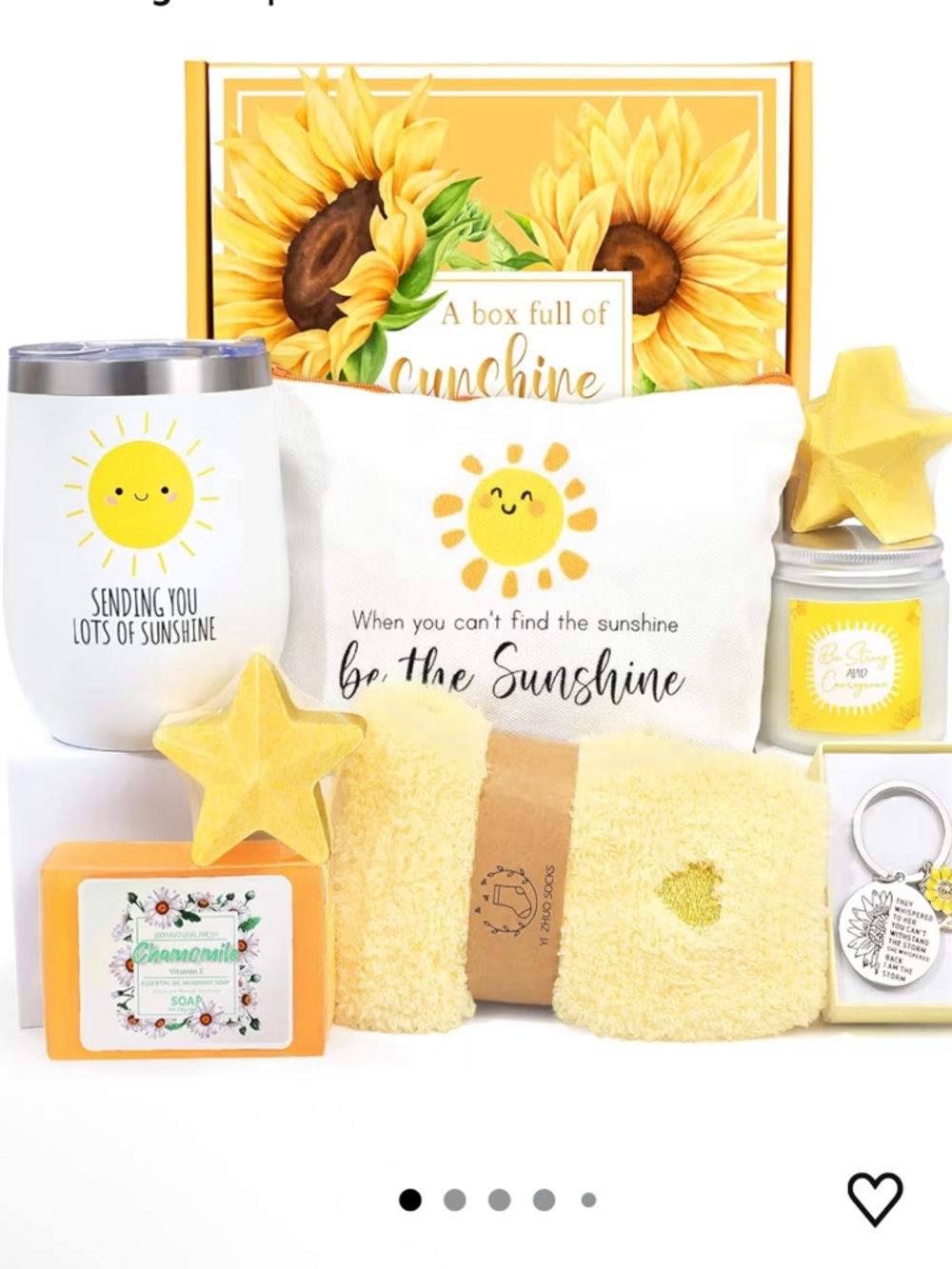 Get Well Soon 9 Piece Sunshine Care Gift Set for Women “Sending You Sunshine”